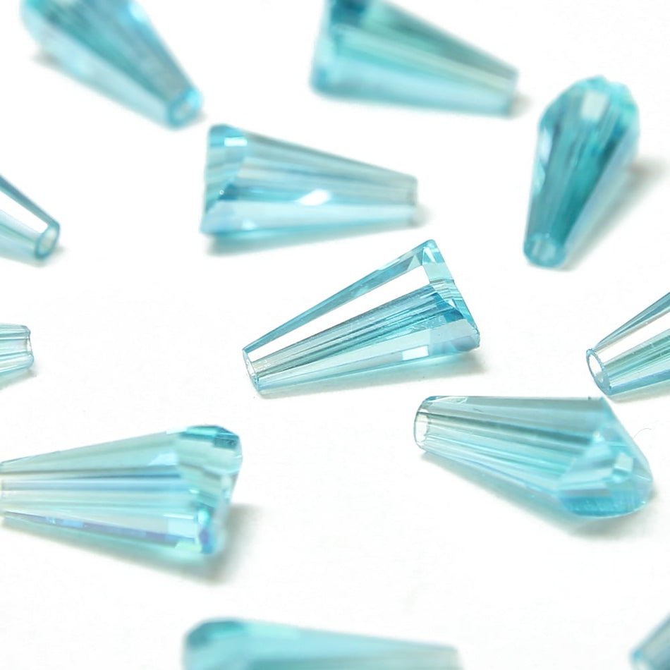 Glass Pagoda Artemis Faceted Bead - 12x6mm - Clear (12 Pack)