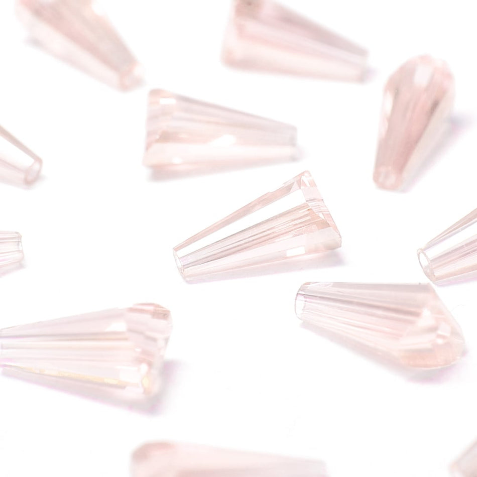 Glass Pagoda Artemis Faceted Bead - 12x6mm - Clear (12 Pack)