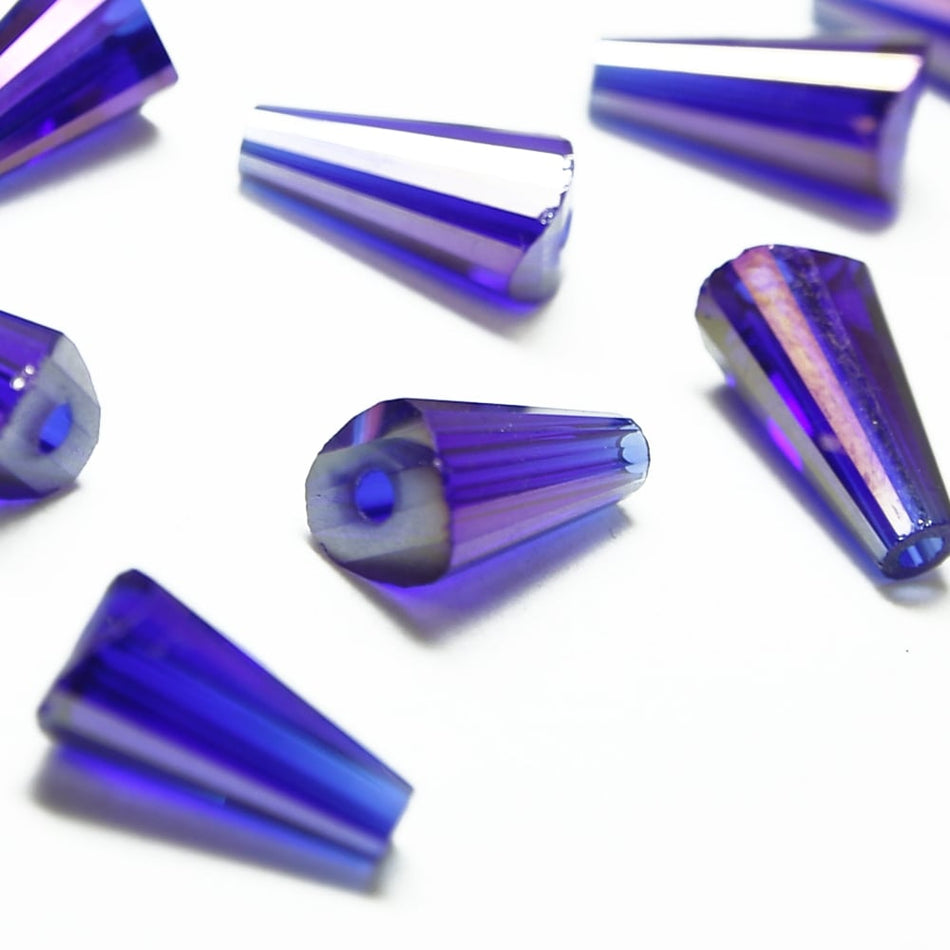 Glass Pagoda Artemis Faceted Bead - 12x6mm - Clear (12 Pack)