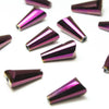 Glass Pagoda Artemis Faceted Bead - 12x6mm - Metallic (12 Pack)
