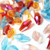 Glass Long Bicone Faceted Bead - 6x12mm - Clear (24 Pack)