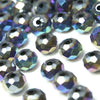 Glass Round Rondelle Faceted Beads - Metallic - 5x6mm (48 Pack)