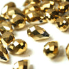 Glass Teardrop Briolette Faceted Pendant Beads - 8x13mm - Metallic (12 Pack)