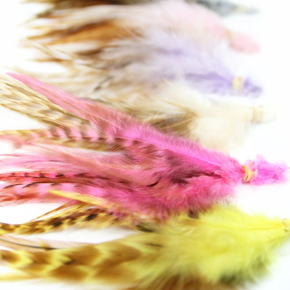 Chinchilla Hackle Feather Bunch