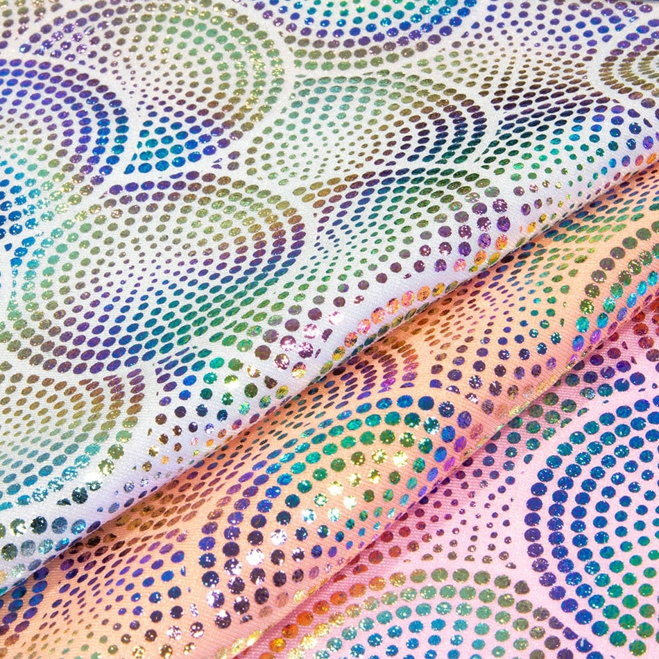 Jellybean Bubbles Rainbow Foil/Fog Finish Nylon Spandex