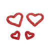 Diamante & Beaded Hearts Motif (Pair)
