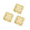 Lattice Swirl Disc Filigree Ornamental Metal Embellishments (3 Pack)