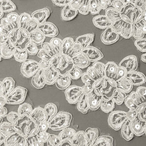 Lace Trim w Rose Motif & Beading