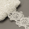 Lace Trim w Rose Motif & Beading