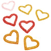 Diamante & Beaded Hearts Motif (Pair)