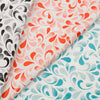 Suede Leather w Paisley Swirls Print