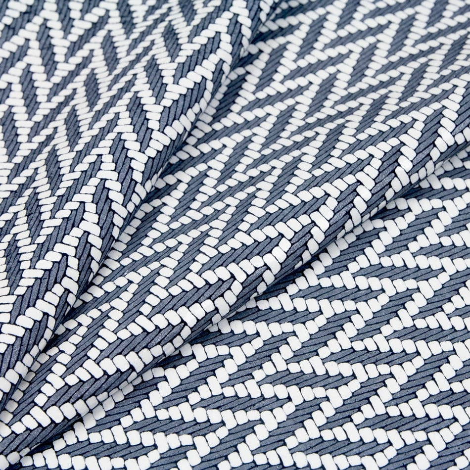 Suede Leather w Herringbone Print