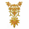 Swirl Crest Iron-On Embroidered Motif