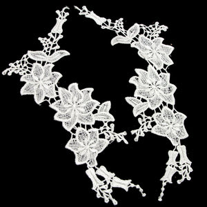 Lily Guipure Lace Motif (Pair)