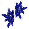 Leaf Spray Sequin & Beaded Motif (Pair)