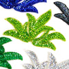 Leaf Spray Sequin & Beaded Motif (Pair)