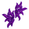 Leaf Spray Sequin & Beaded Motif (Pair)
