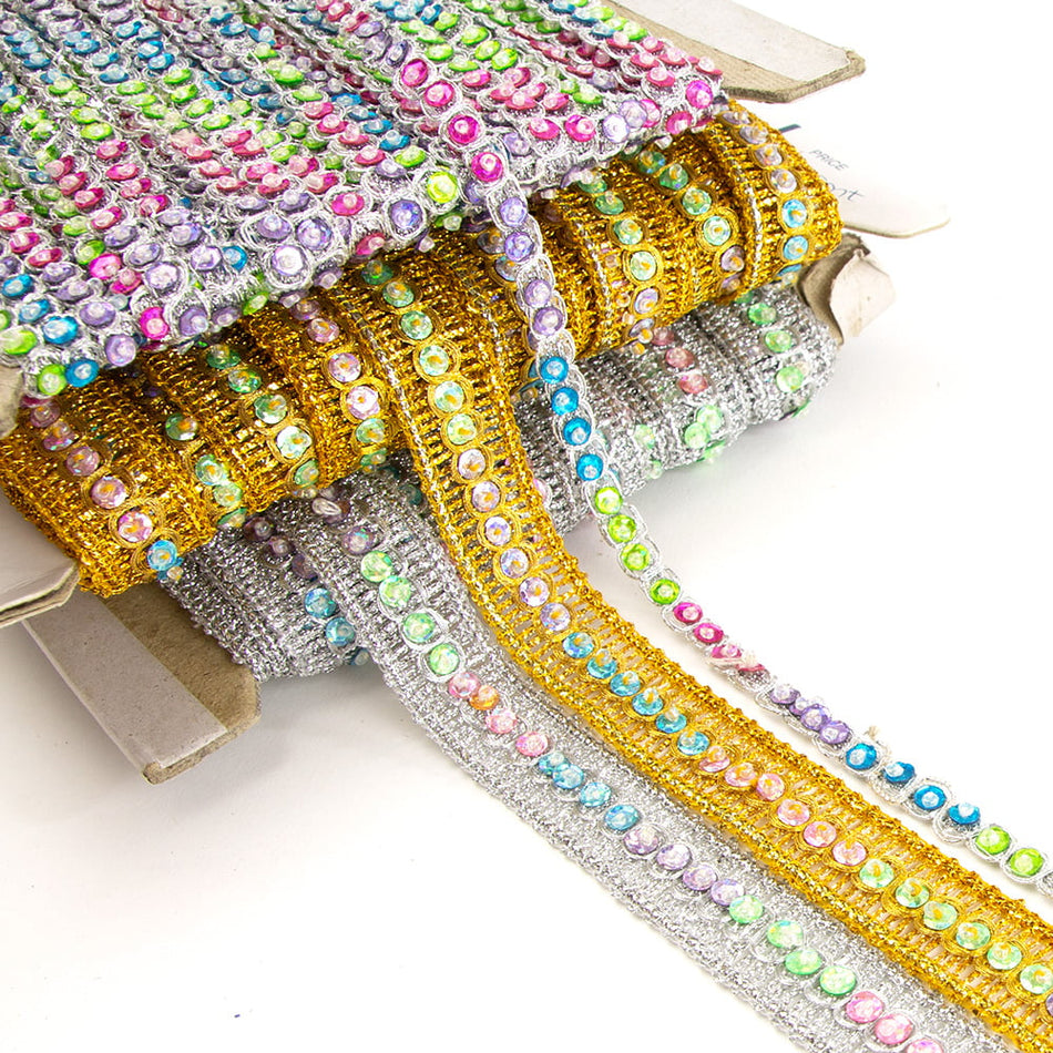 Sequins & Seed Beading Lurex Trim