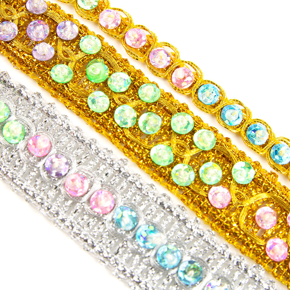Sequins & Seed Beading Lurex Trim