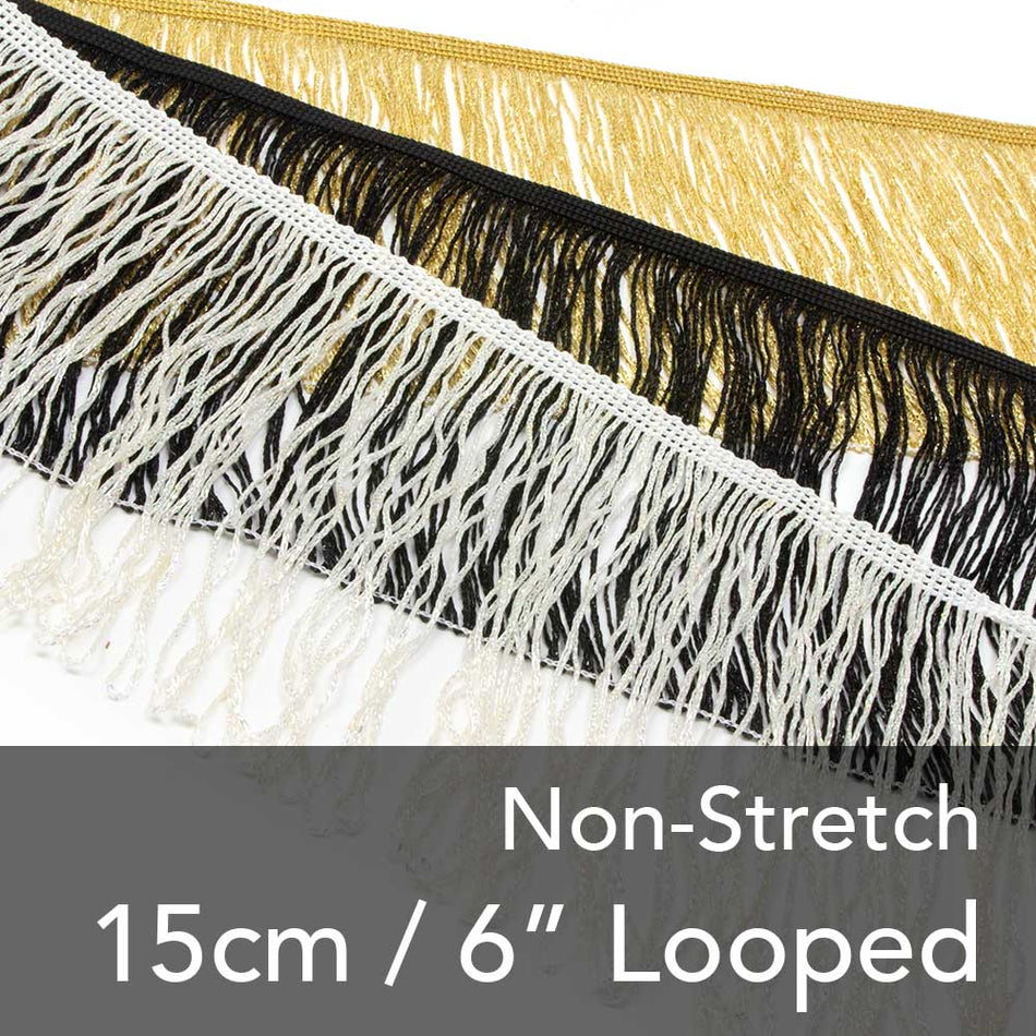 Lurex Looped Tassel Fringe - 15cm / 6"