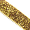 Velvet Elasticated Stretch Ribbon w Glitter - 16mm
