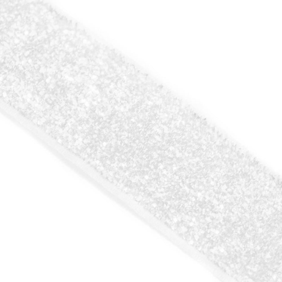 Velvet Elasticated Stretch Ribbon w Glitter - 16mm