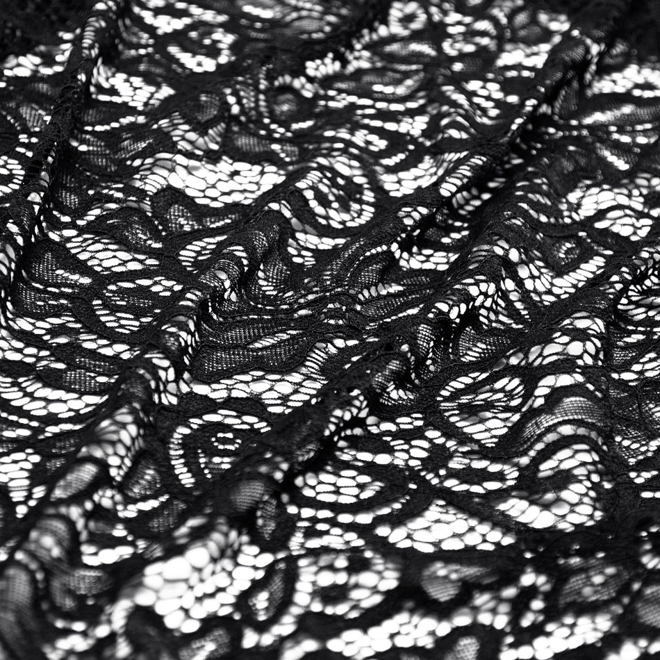 Hibiscus Swirls Stretch Lace
