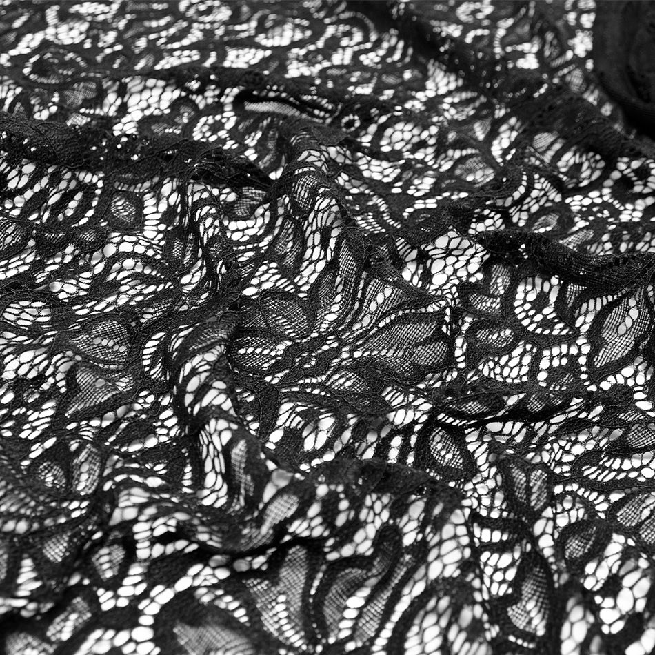 Hibiscus Swirls Stretch Lace