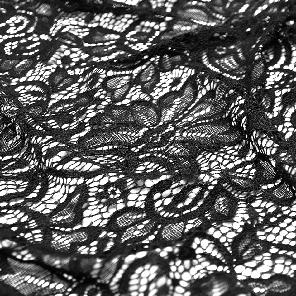 Hibiscus Swirls Stretch Lace