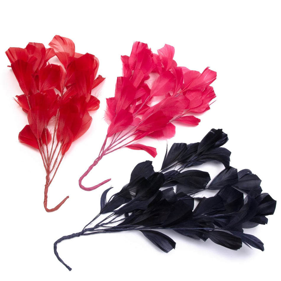 Feather Wire Mount - Stripped Goose Leaf Spray