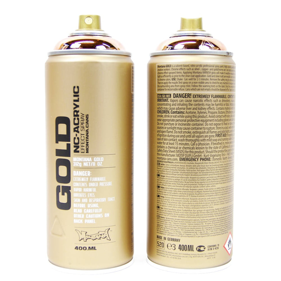Montana Gold Acrylic Sprays - Metallic Chrome Range