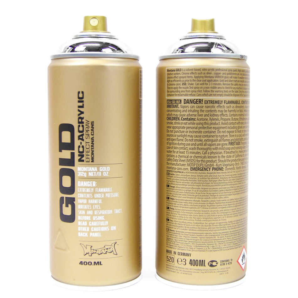 Montana Gold Acrylic Sprays - Metallic Chrome Range