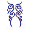 Scroll Wings (Left & Right) Royal Swirl Embroidered Motif (Pair)