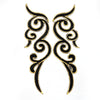 Scroll Wings (Left & Right) Royal Swirl Embroidered Motif (Pair)