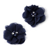 Flower Chiffon Diamante Pearl (Pair)