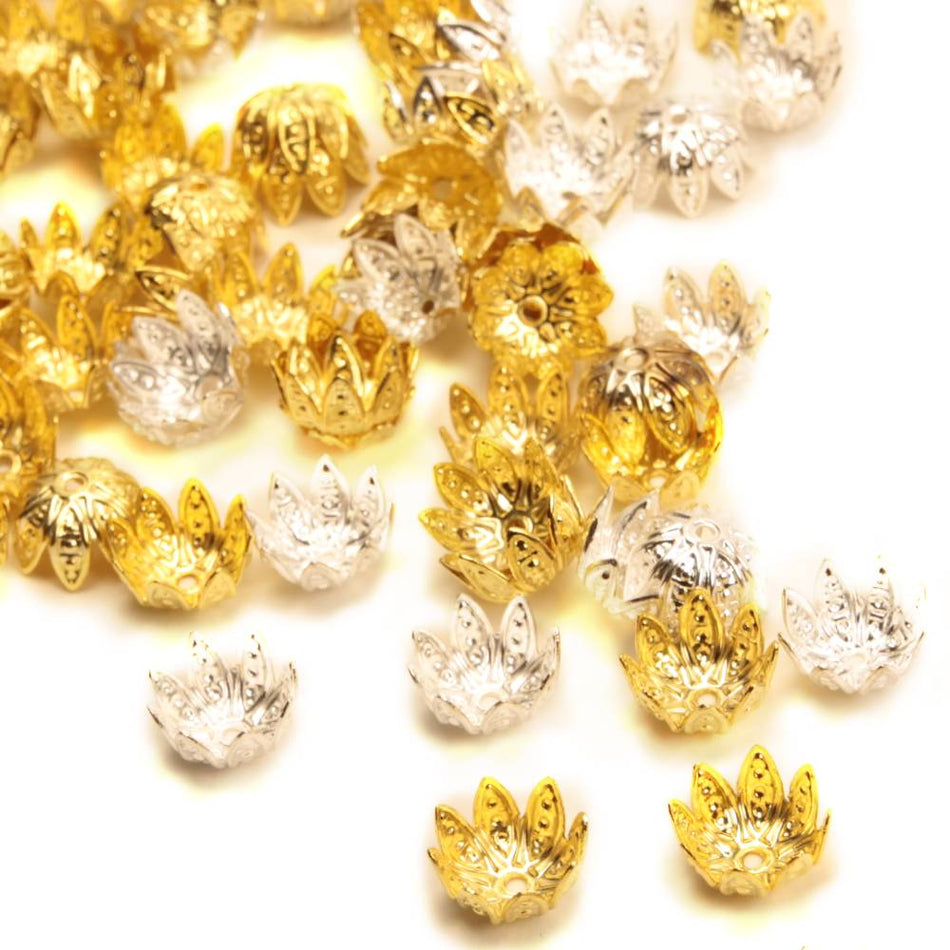 Pointed Petal Flower Metal Embellishments (24 Pack)
