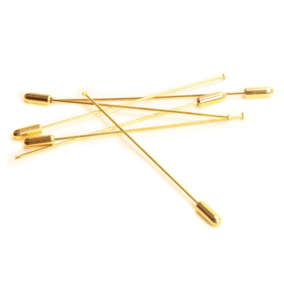 Hat Pin Blanks w Matching Clutch (5 Pack)