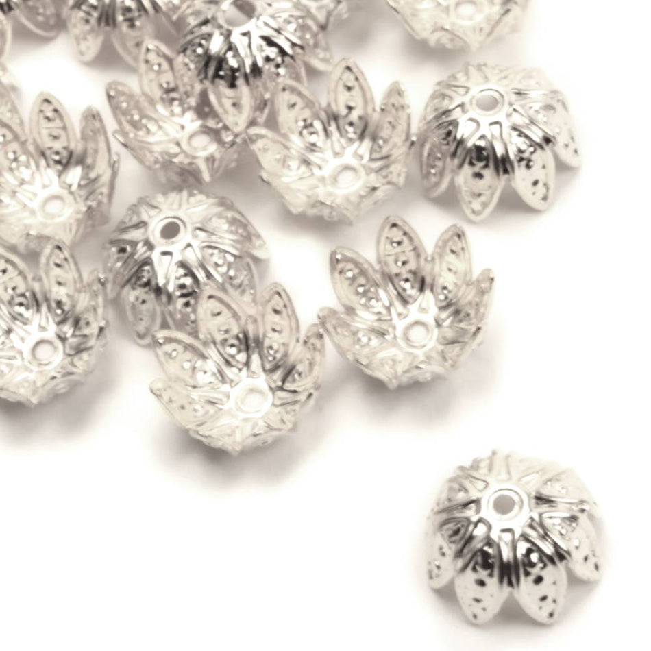 Pointed Petal Flower Metal Embellishments (24 Pack)