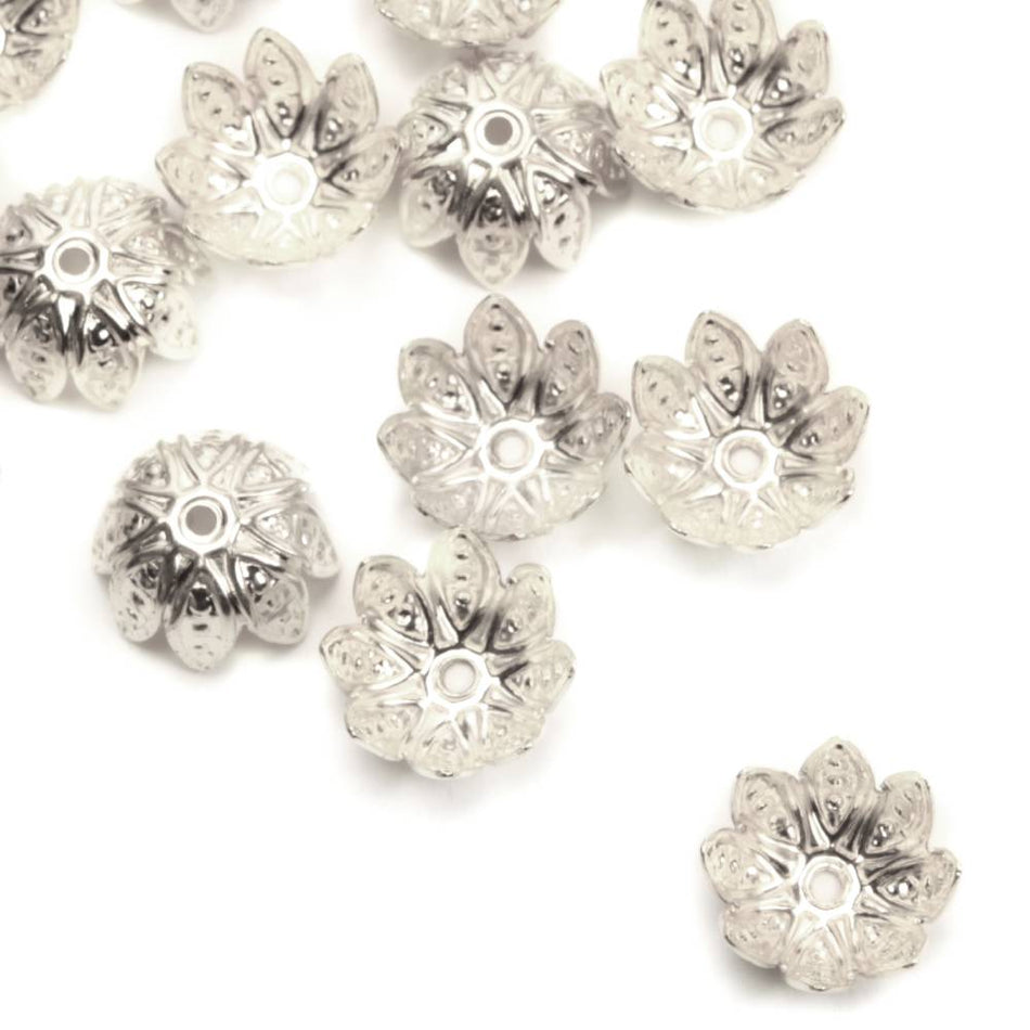 Pointed Petal Flower Metal Embellishments (24 Pack)