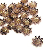 Pointed Petal Flower Metal Embellishments (24 Pack)