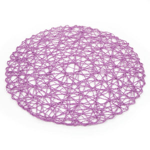 Paper Woven Flat Round Mat Base - Open Web 38cm/15"