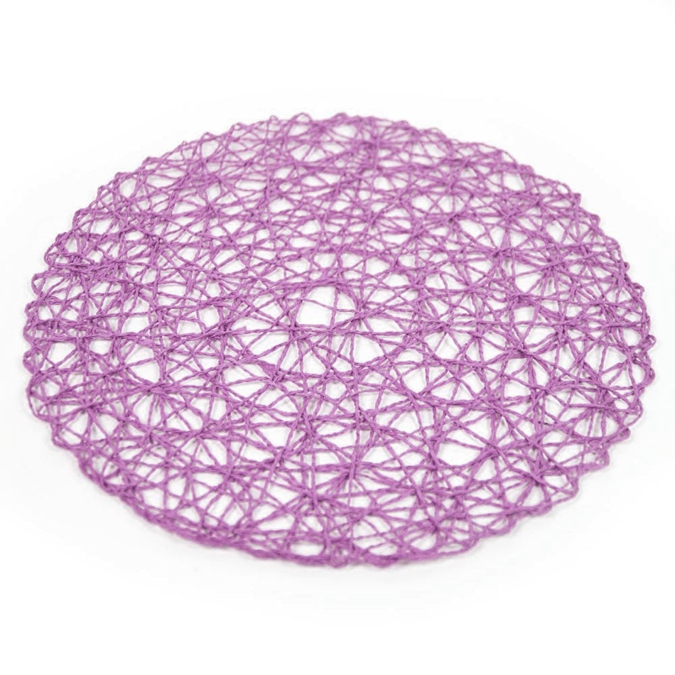 Paper Woven Flat Round Mat Base - Open Web 38cm/15"