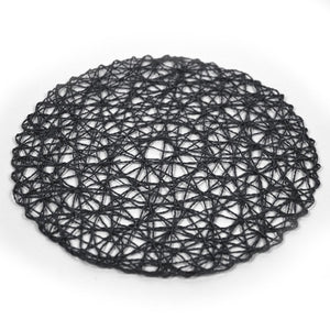 Paper Woven Flat Round Mat Base - Open Web 38cm/15"
