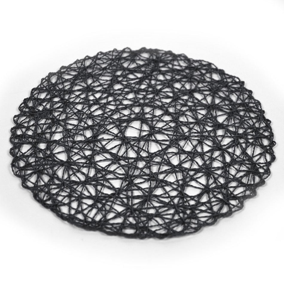 Paper Woven Flat Round Mat Base - Open Web 38cm/15"