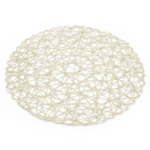 Paper Woven Flat Round Mat Base - Open Web 38cm/15"