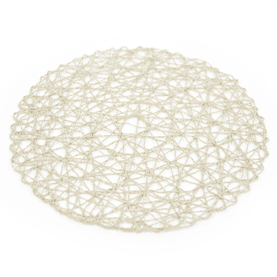 Paper Woven Flat Round Mat Base - Open Web 38cm/15"