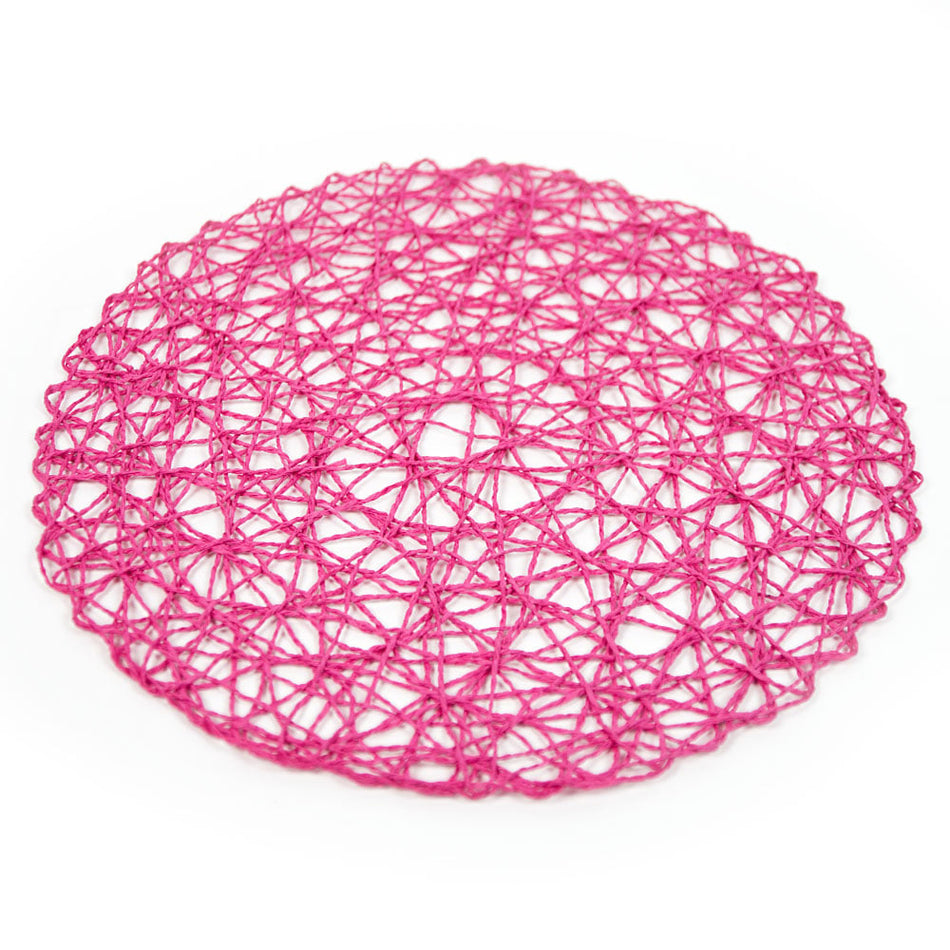 Paper Woven Flat Round Mat Base - Open Web 38cm/15"