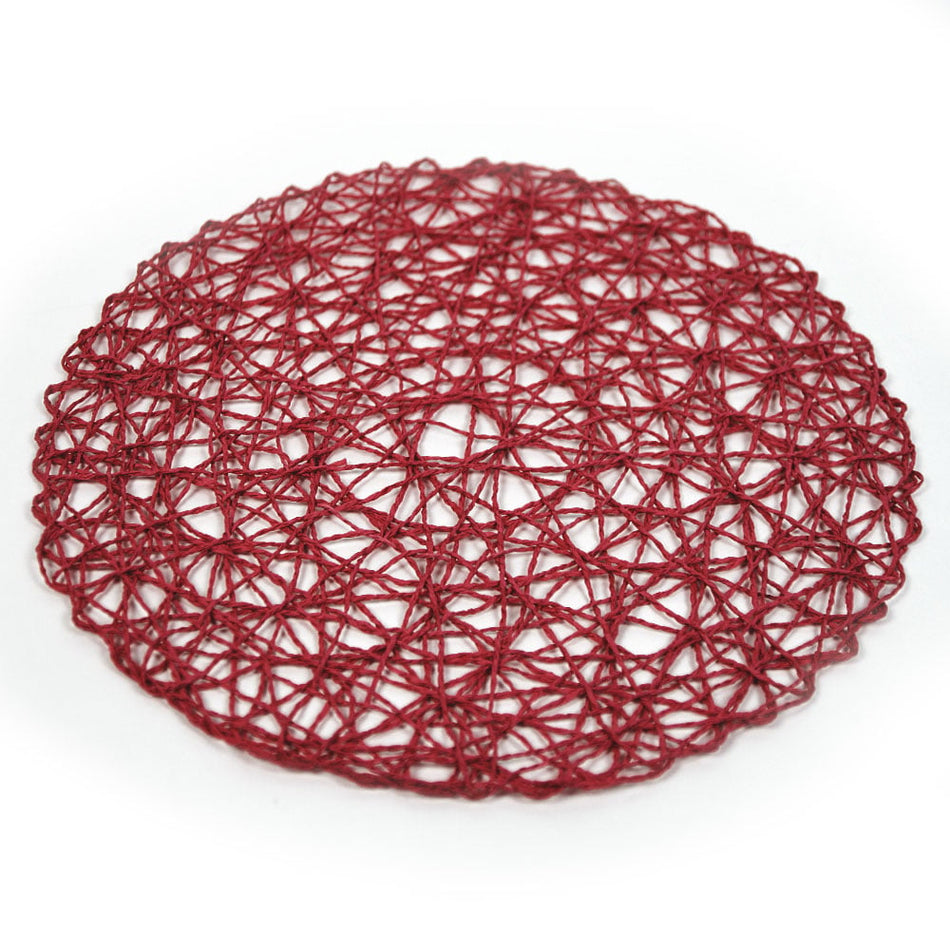 Paper Woven Flat Round Mat Base - Open Web 38cm/15"