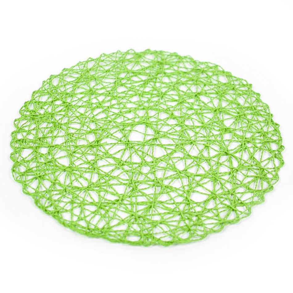 Paper Woven Flat Round Mat Base - Open Web 38cm/15"
