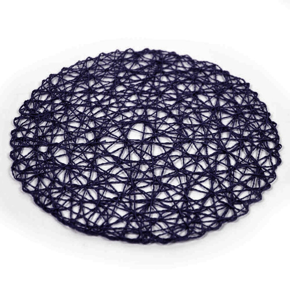Paper Woven Flat Round Mat Base - Open Web 38cm/15"